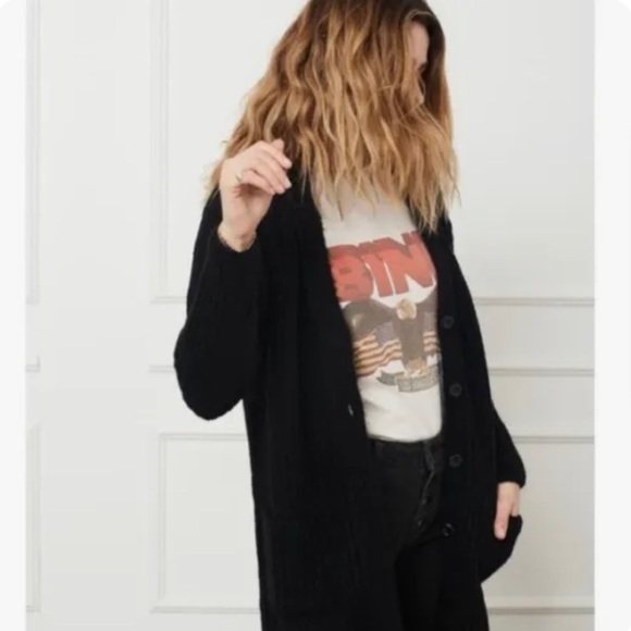 Anine Bing Mohair Button Down Maxi Cardigan - Picture 2 of 9